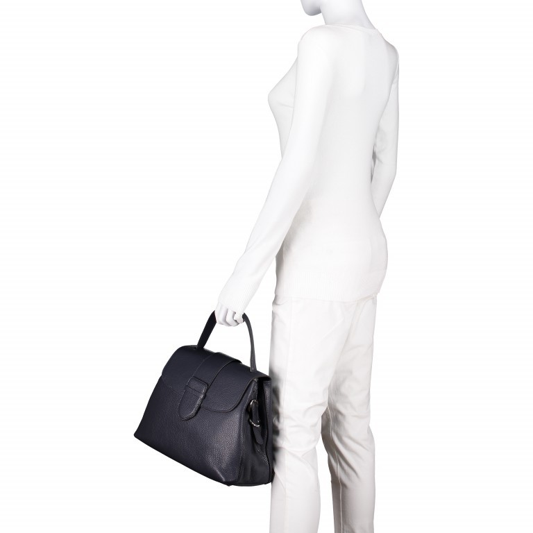 Handtasche Adria Black Nickel, Farbe: schwarz, Marke: Abro, EAN: 4057169817563, Abmessungen in cm: 32x24x15, Bild 6 von 6