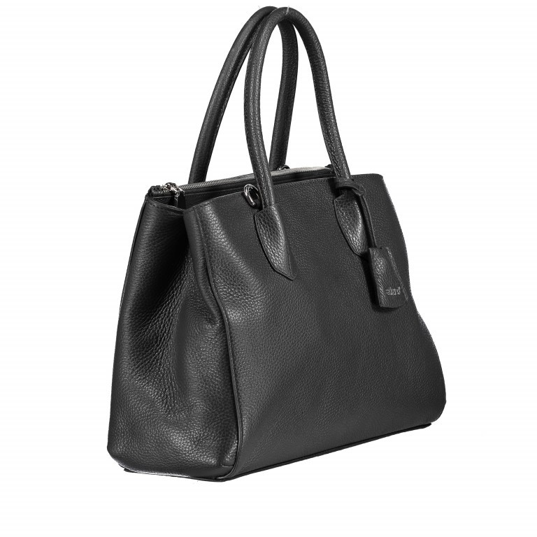 Handtasche Adria Black Nickel, Farbe: schwarz, Marke: Abro, EAN: 4061724066273, Abmessungen in cm: 33x25x16, Bild 2 von 5