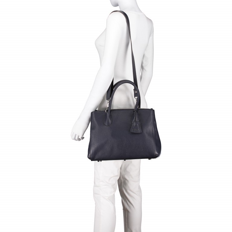 Handtasche Adria Navy, Farbe: blau/petrol, Marke: Abro, EAN: 4061724066280, Abmessungen in cm: 33x25x16, Bild 4 von 6