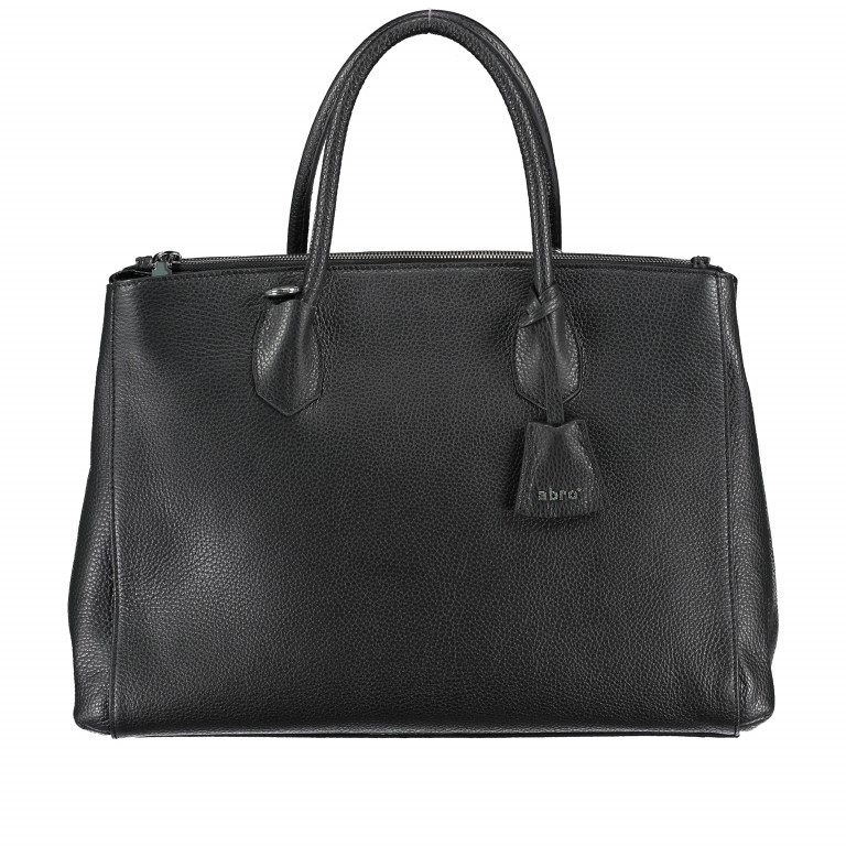 Handtasche Adria Black Nickel, Farbe: schwarz, Marke: Abro, EAN: 4061724064002, Abmessungen in cm: 43x27x17, Bild 1 von 7