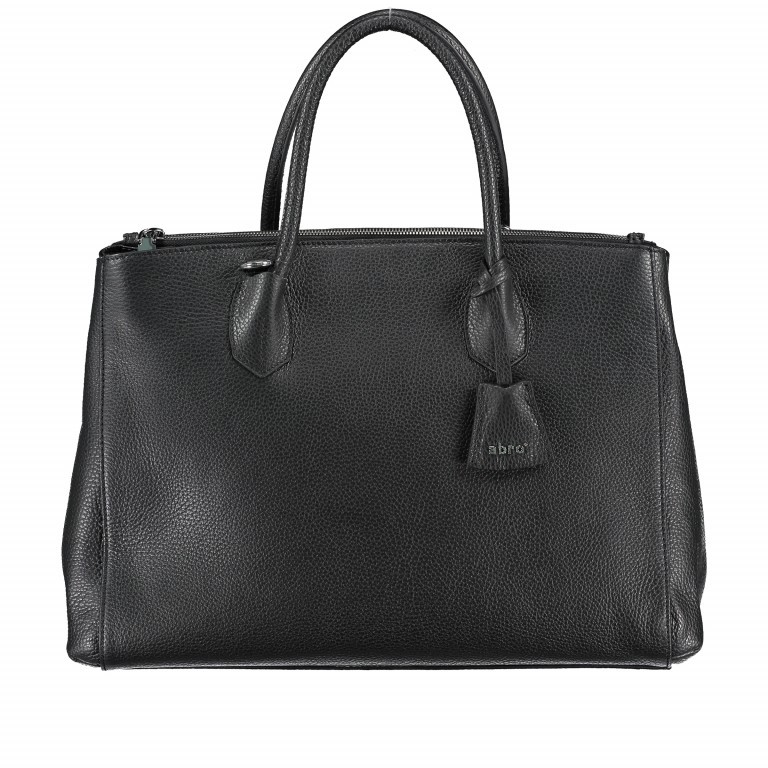 Handtasche Adria, Farbe: schwarz, blau/petrol, cognac, taupe/khaki, Marke: Abro, Abmessungen in cm: 43x27x17, Bild 1 von 1