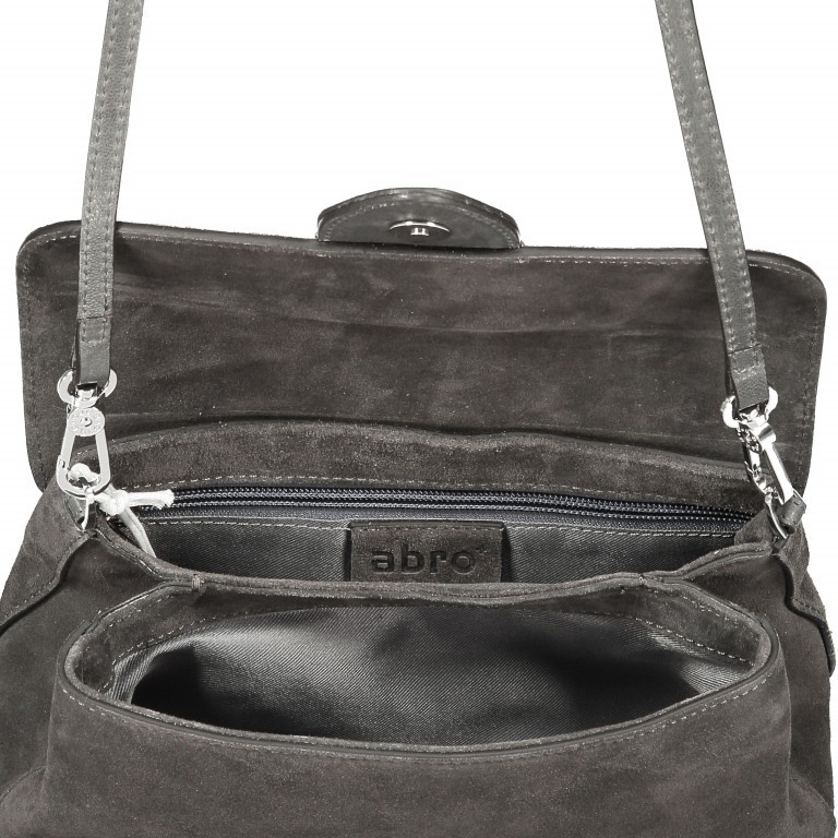 Schultertasche Suede Grey, Farbe: grau, Marke: Abro, EAN: 4057169818164, Abmessungen in cm: 24x14x8.5, Bild 4 von 5