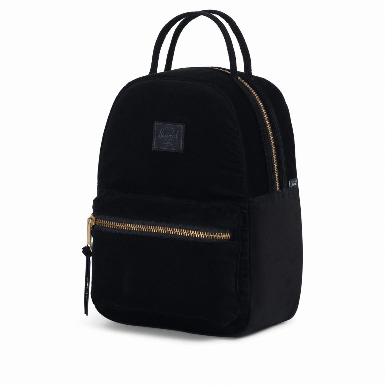 Rucksack Nova Mini Cord Volumen 9 Liter Black, Farbe: schwarz, Marke: Herschel, EAN: 0828432227815, Abmessungen in cm: 20x28x12, Bild 2 von 4