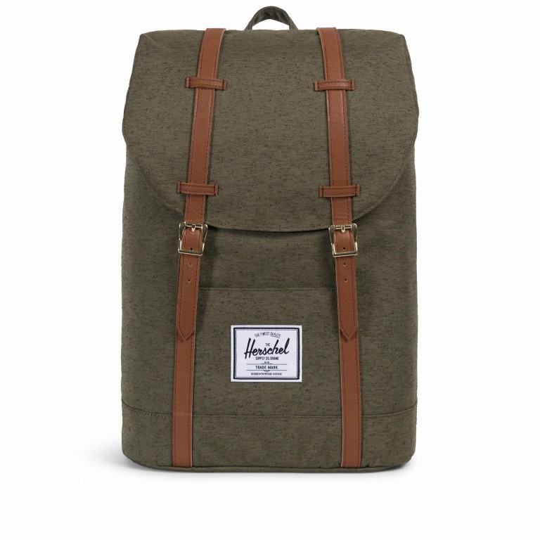 Rucksack Retreat Volumen 18 Liter Ivy Green Slub Tan, Farbe: grün/oliv, Marke: Herschel, EAN: 0828432229826, Bild 1 von 5