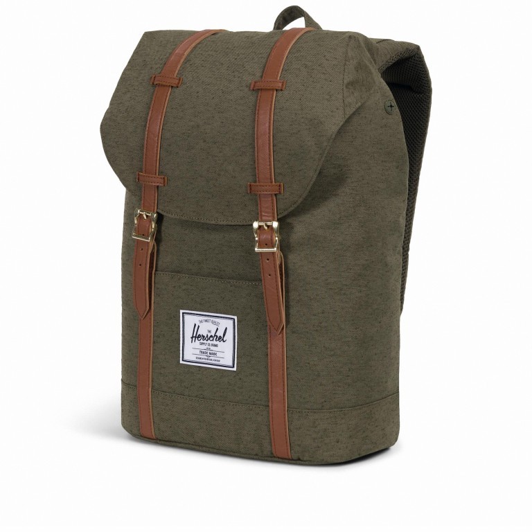 Rucksack Retreat Volumen 18 Liter Ivy Green Slub Tan, Farbe: grün/oliv, Marke: Herschel, EAN: 0828432229826, Bild 2 von 5