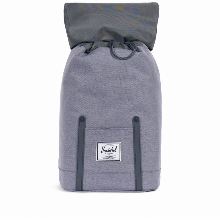 Rucksack Retreat Rubber Straps Volumen 18 Liter Mid Grey Crosshatch, Farbe: grau, Marke: Herschel, EAN: 0828432229833, Abmessungen in cm: 34x46x12, Bild 3 von 5