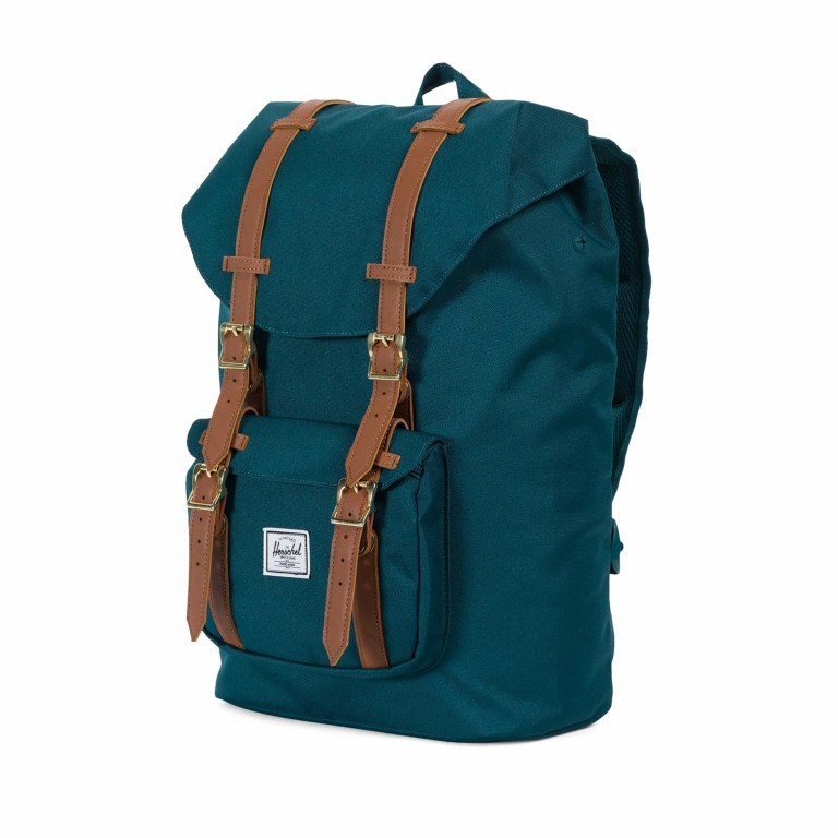 Rucksack Little America Medium Volumen 14 Liter Deep Teal, Farbe: blau/petrol, Marke: Herschel, EAN: 0828432210855, Abmessungen in cm: 28x43x12, Bild 2 von 4