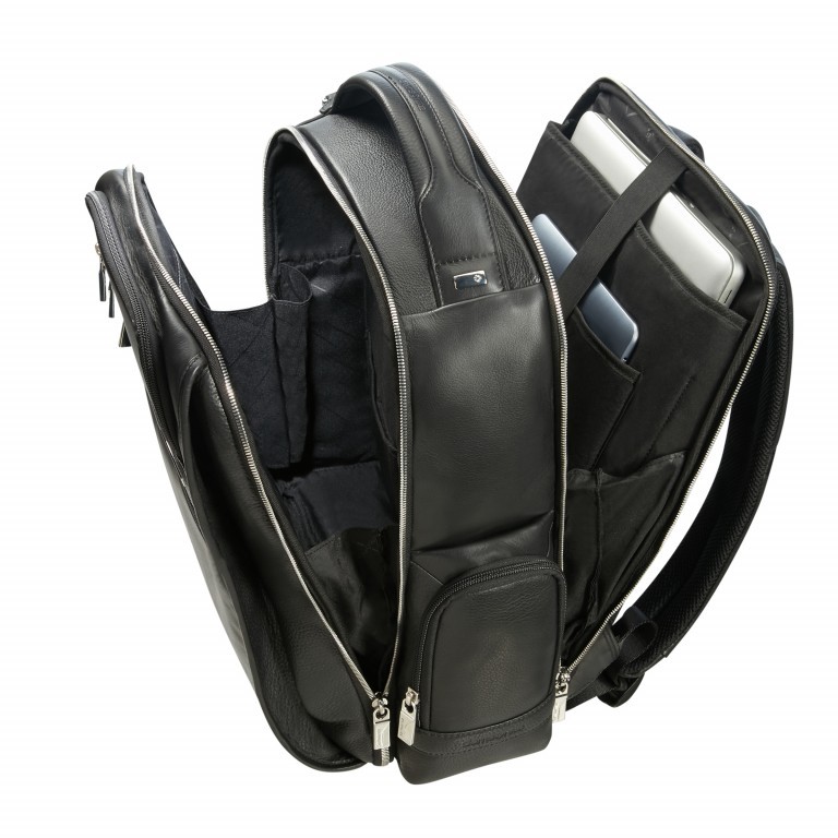 Rucksack Sunstone Backpack 15.6 Zoll mit Easy Pass System Größe 15,6 Zoll Black, Farbe: schwarz, Marke: Samsonite, EAN: 5414847849343, Abmessungen in cm: 37x44x16, Bild 5 von 10
