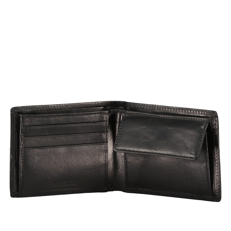 Geldbörse Nature Schwarz, Farbe: schwarz, Marke: Hausfelder Manufaktur, EAN: 4039584025419, Abmessungen in cm: 12x10x2, Bild 4 von 4