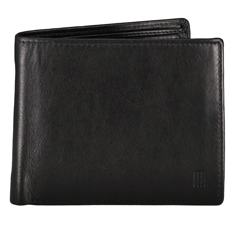 Geldbörse Black, Farbe: schwarz, Marke: Hausfelder Manufaktur, EAN: 4065646011656, Abmessungen in cm: 12x10x2, Bild 1 von 4