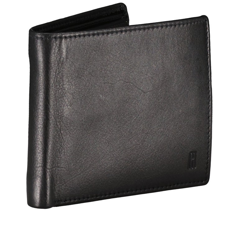 Geldbörse Black, Farbe: schwarz, Marke: Hausfelder Manufaktur, EAN: 4065646011656, Abmessungen in cm: 12x10x2, Bild 2 von 4