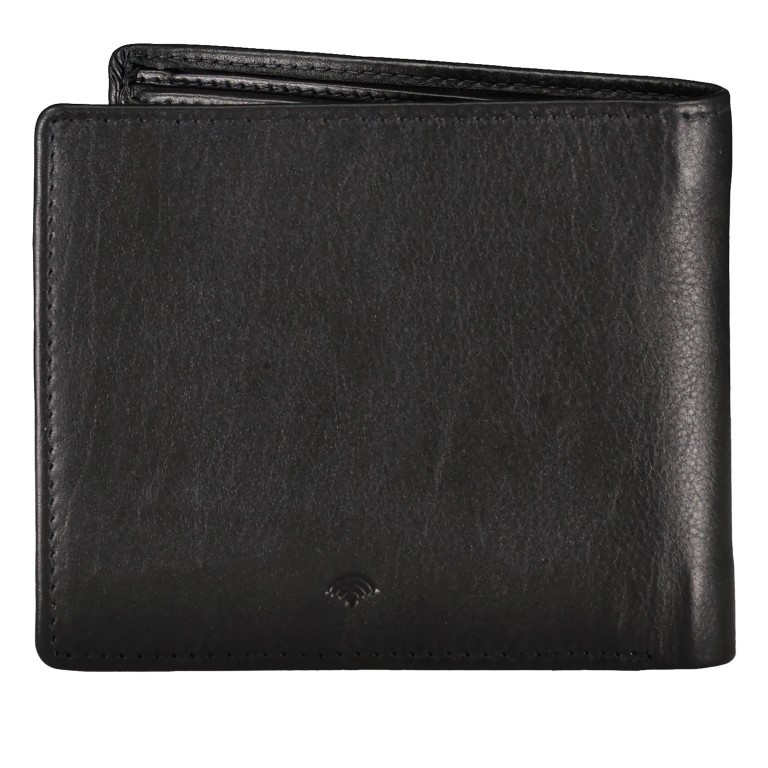 Geldbörse Black, Farbe: schwarz, Marke: Hausfelder Manufaktur, EAN: 4065646011656, Abmessungen in cm: 12x10x2, Bild 3 von 4