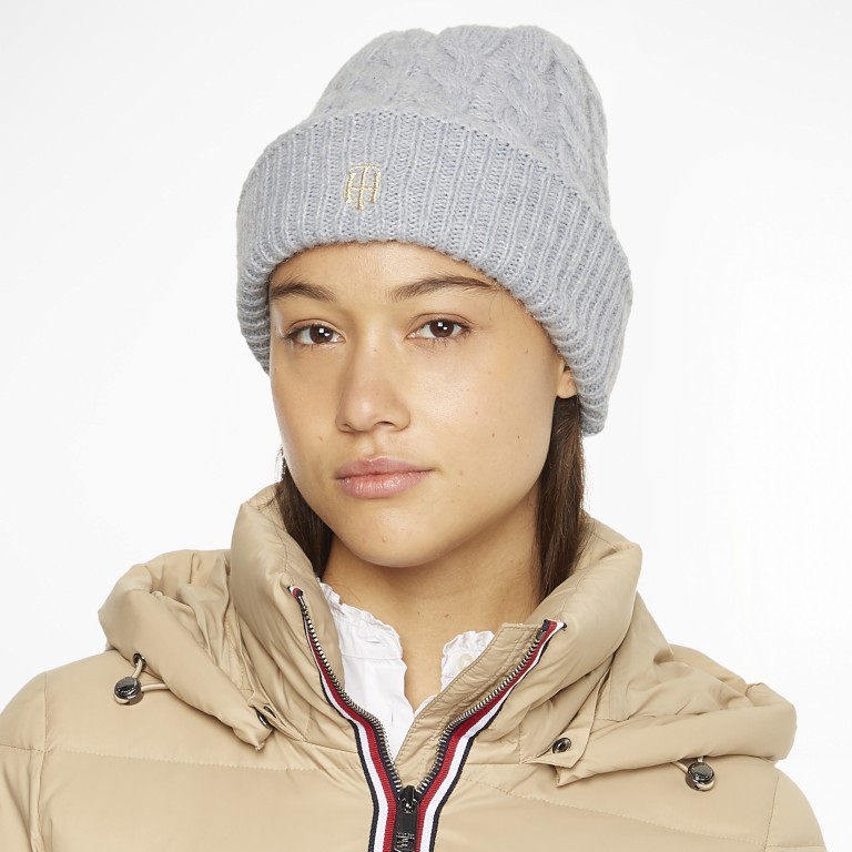 Mütze Timeless Cable Beanie Breezy Blue, Farbe: blau/petrol, Marke: Tommy Hilfiger, EAN: 8720641989442, Bild 3 von 3