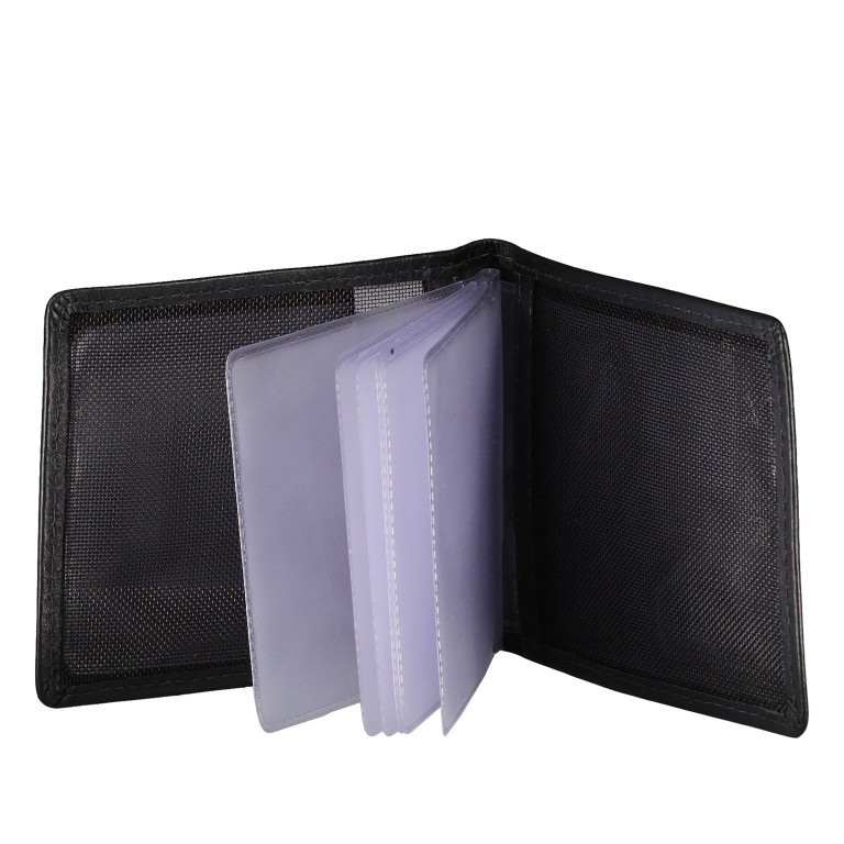 Kartenetui Nappa mit RFID-Schutz Schwarz, Farbe: schwarz, Marke: Hausfelder Manufaktur, EAN: 4065646008373, Abmessungen in cm: 10x7.5x0.8, Bild 4 von 4