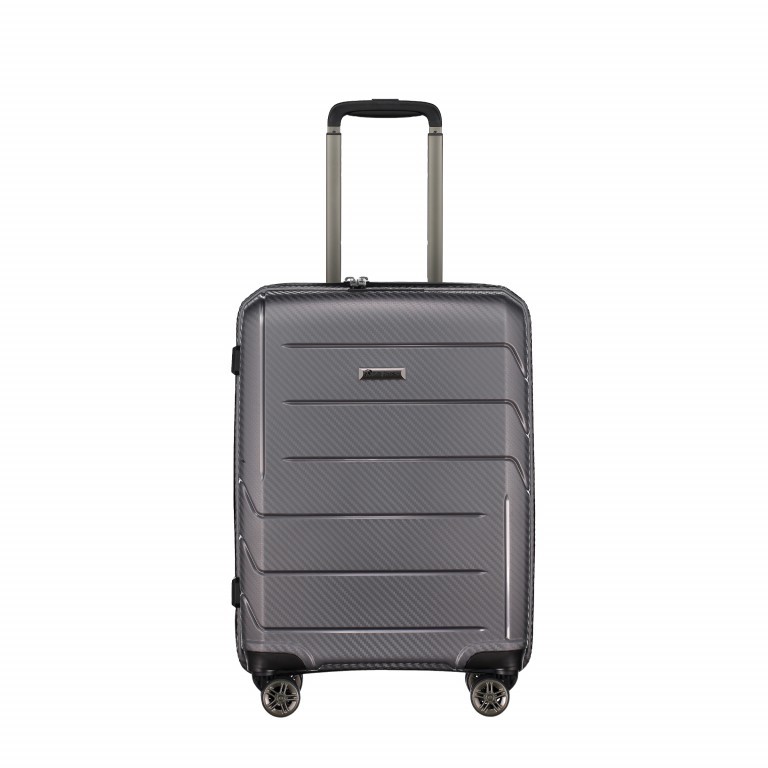 Koffer PP9 55 cm Grey Metallic, Farbe: metallic, Marke: Franky, EAN: 4251672714375, Abmessungen in cm: 40x55x20, Bild 1 von 8