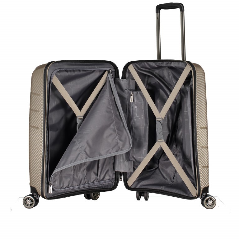 Koffer PP9 mit separatem Bürofach 55 cm Prosecco Metallic, Farbe: metallic, Marke: Franky, EAN: 4251672714481, Abmessungen in cm: 40x55x23, Bild 8 von 11