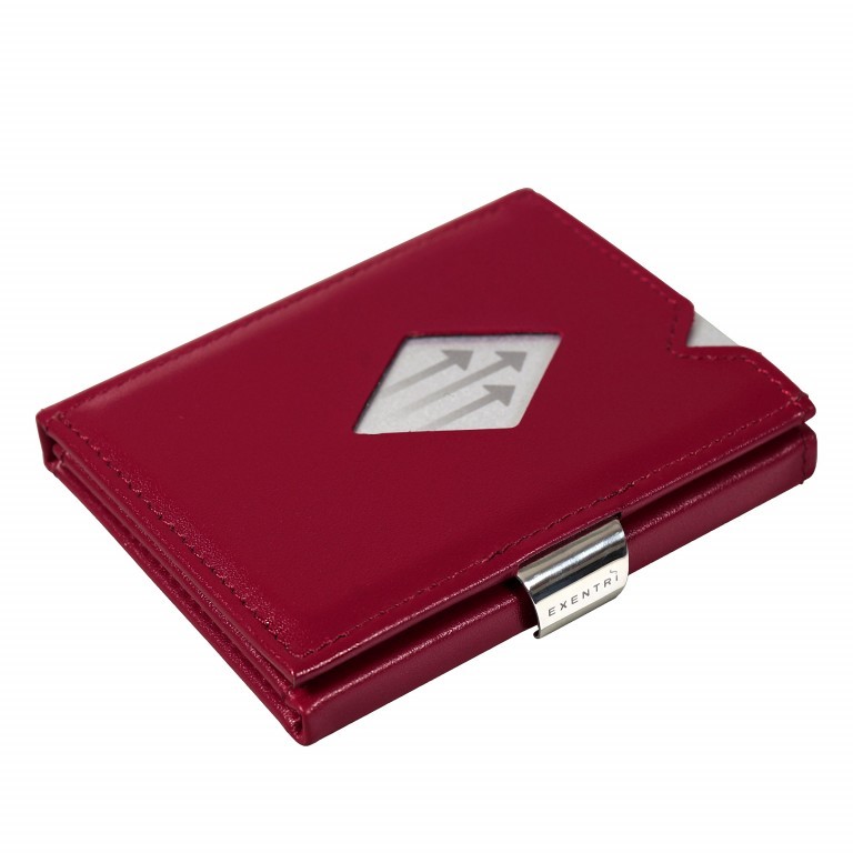 Kartenetui Red, Farbe: rot/weinrot, Marke: Exentri Wallet, EAN: 7090024923235, Abmessungen in cm: 7x9x1, Bild 1 von 5