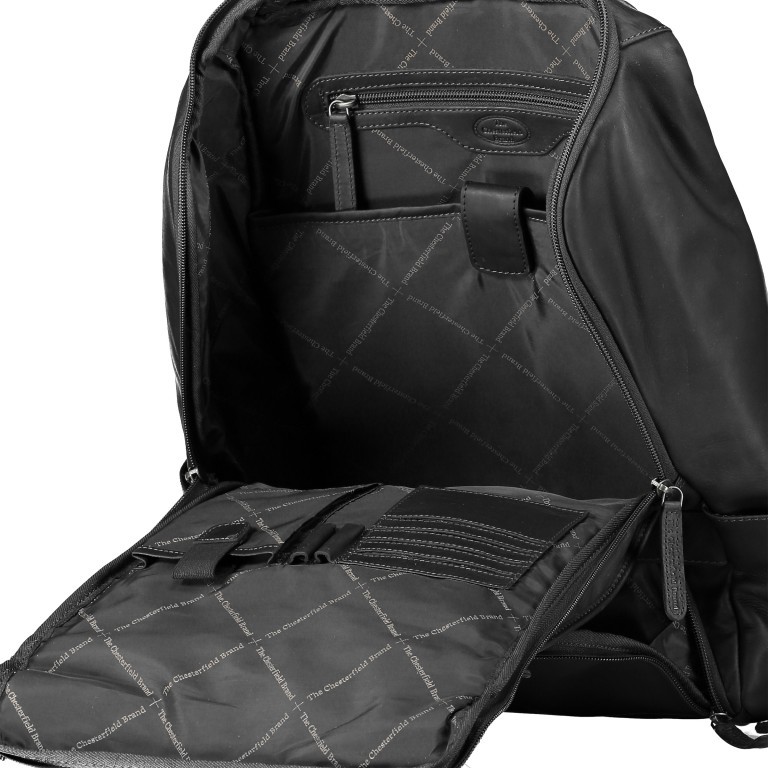 Rucksack Rich Laptopfach 15,4 Zoll Black, Farbe: schwarz, Marke: The Chesterfield Brand, EAN: 8719241018225, Abmessungen in cm: 32x40x14, Bild 5 von 7