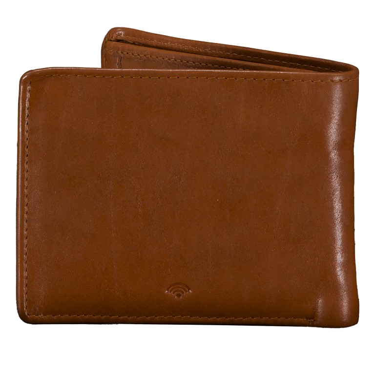Geldbörse Riley mit RFID-Schutz Cognac, Farbe: cognac, Marke: Hausfelder Manufaktur, EAN: 4065646014503, Abmessungen in cm: 12.5x9.5x1.5, Bild 3 von 4