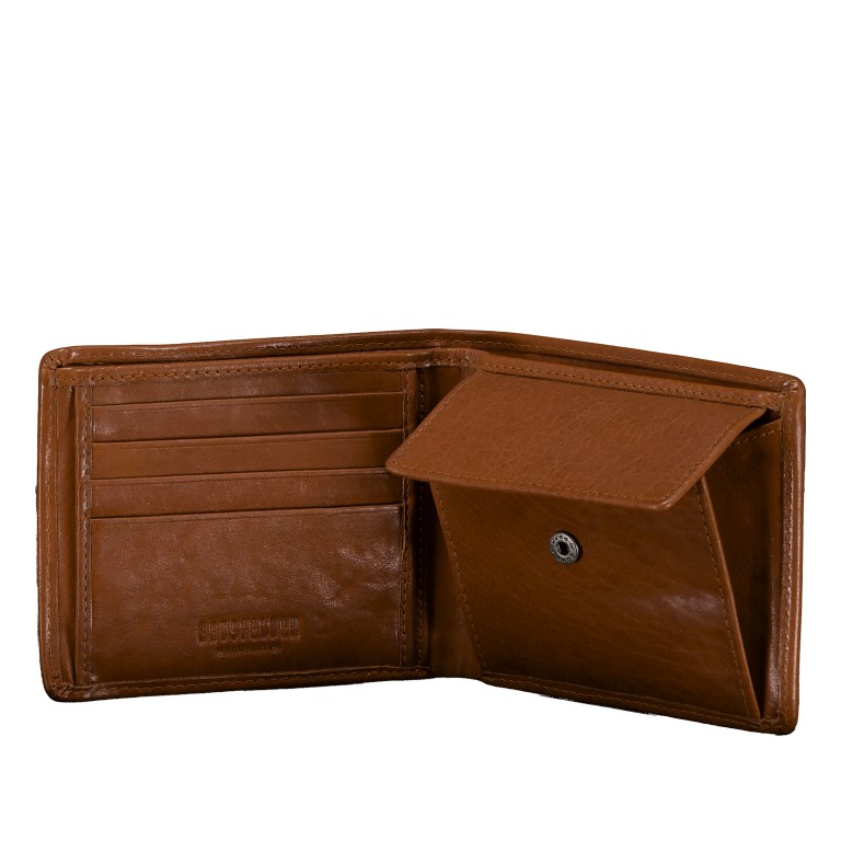 Geldbörse Riley mit RFID-Schutz Cognac, Farbe: cognac, Marke: Hausfelder Manufaktur, EAN: 4065646014503, Abmessungen in cm: 12.5x9.5x1.5, Bild 4 von 4
