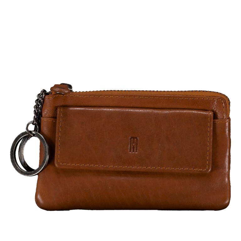 Schlüsseletui Riley Cognac, Farbe: cognac, Marke: Hausfelder Manufaktur, EAN: 4065646014862, Abmessungen in cm: 13x7.7x0.7, Bild 1 von 4