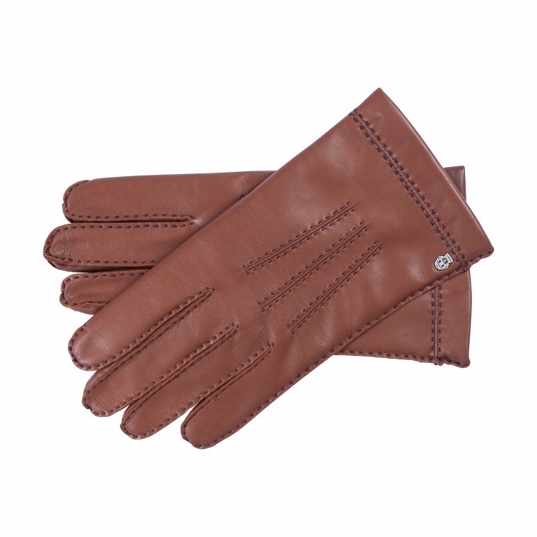 Handschuhe Herren Leder Handnaht 9,5 Saddle Brown, Farbe: cognac, Marke: Roeckl, EAN: 4053071078412, Bild 1 von 1
