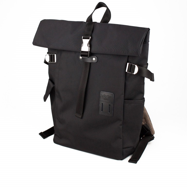 Rucksack Norikura Rolltop Black, Farbe: schwarz, Marke: Harvest Label, EAN: 4260594130132, Abmessungen in cm: 26x40x13, Bild 2 von 8