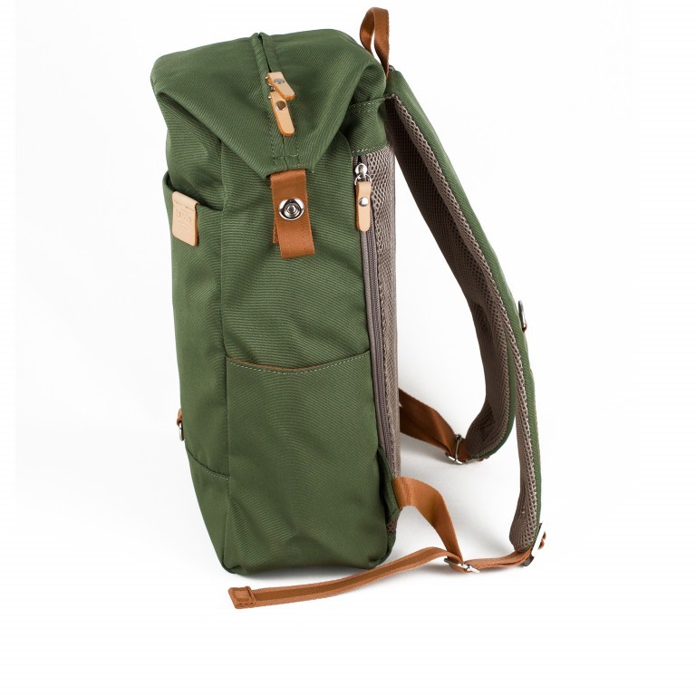 Rucksack Sushio Toploader Khaki, Farbe: grün/oliv, Marke: Harvest Label, EAN: 4260594130392, Abmessungen in cm: 27x43x15, Bild 3 von 9