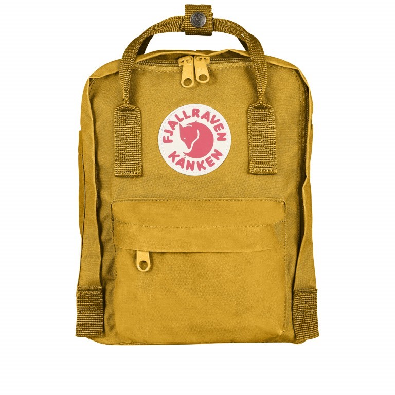 Rucksack Kånken Mini Ochre, Farbe: gelb, Marke: Fjällräven, EAN: 7392158971428, Abmessungen in cm: 20x29x13, Bild 1 von 11