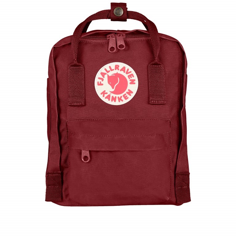 Rucksack Kånken Mini Ox Red, Farbe: rot/weinrot, Marke: Fjällräven, EAN: 7392158681044, Abmessungen in cm: 20x29x13, Bild 1 von 11