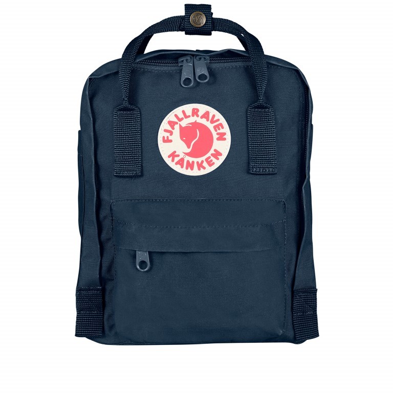 Rucksack Kånken Mini Navy, Farbe: blau/petrol, Marke: Fjällräven, EAN: 7392158473526, Abmessungen in cm: 20x29x13, Bild 1 von 11