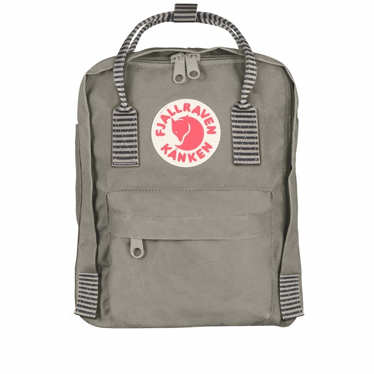 Rucksack Kånken Mini Fog Striped, Farbe: grau, Marke: Fjällräven, EAN: 7323450405670, Abmessungen in cm: 20x29x13, Bild 1 von 15