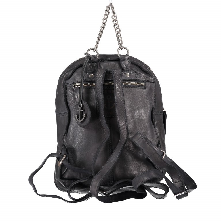 Rucksack Braided Suede Betty B3.7635 Dark Ash, Farbe: schwarz, Marke: Harbour 2nd, EAN: 4046478034495, Abmessungen in cm: 28x22x11, Bild 5 von 5