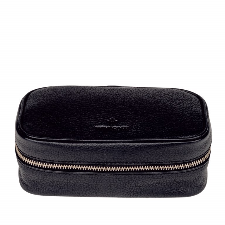 Uhrenbox Soft für drei Uhren Schwarz, Farbe: schwarz, Marke: Windrose, EAN: 4006047389883, Abmessungen in cm: 19x9x7, Bild 1 von 2