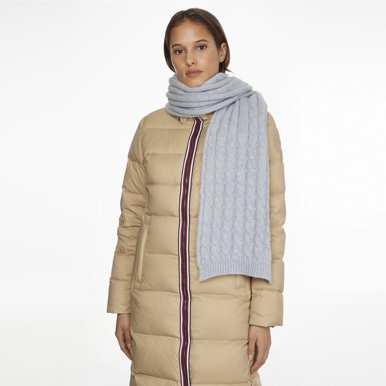 Schal Timeless Scarf Cable Breezy Blue, Farbe: blau/petrol, Marke: Tommy Hilfiger, EAN: 8720641989879, Bild 2 von 3