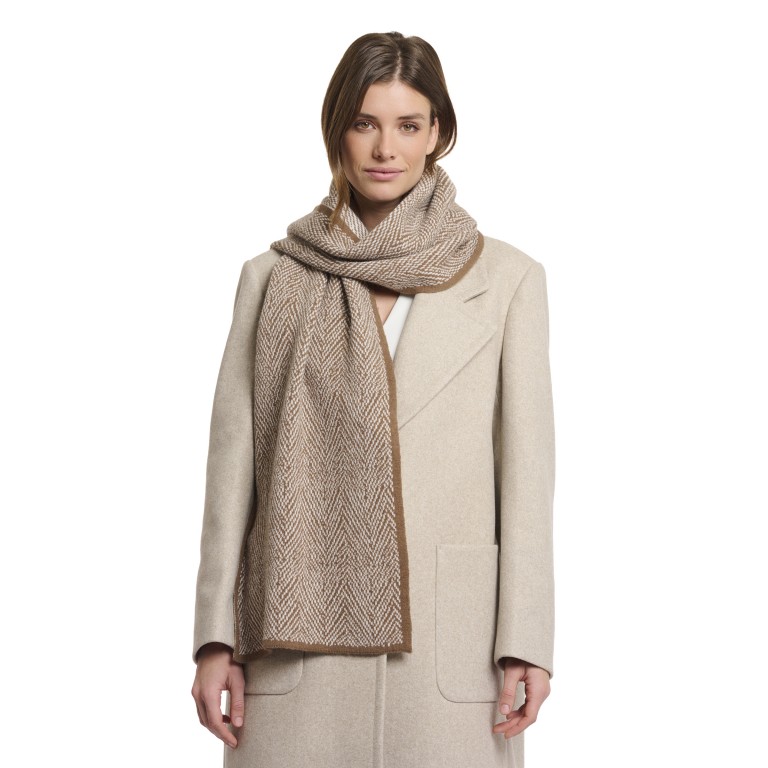 Schal Malhia, Farbe: braun, beige, Marke: Rino & Pelle, Abmessungen in cm: 32.5x175x0.2, Bild 1 von 4