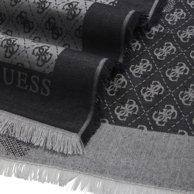 Schal Erica 4G-Logo, Farbe: anthrazit, braun, Marke: Guess, Abmessungen in cm: 32x190x0.5, Bild 5 von 5