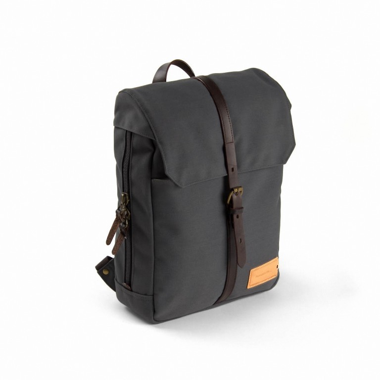 Rucksack Berlin Series Charlie 12h Stone Blue Dark Brown, Farbe: blau/petrol, Marke: Property of ..., EAN: 8719322703392, Abmessungen in cm: 27x34x9, Bild 1 von 6