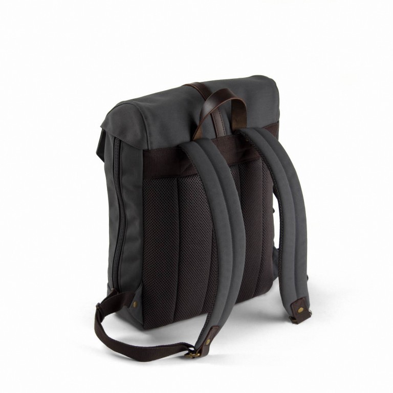 Rucksack Berlin Series Charlie 12h Stone Blue Dark Brown, Farbe: blau/petrol, Marke: Property of ..., EAN: 8719322703392, Abmessungen in cm: 27x34x9, Bild 6 von 6