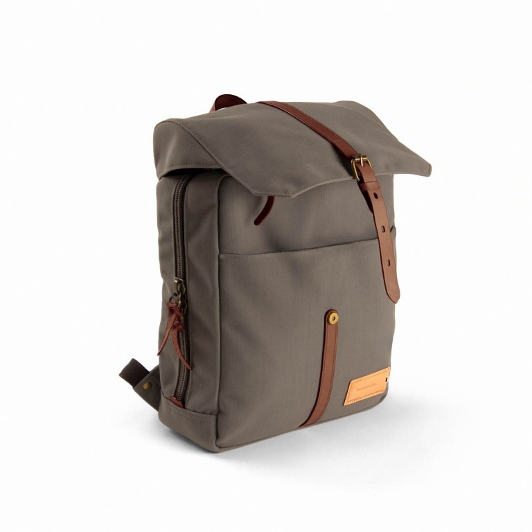 Rucksack Berlin Series Charlie 12h Moss Grey Brown, Farbe: grau, Marke: Property of ..., EAN: 8719322703408, Abmessungen in cm: 27x34x9, Bild 2 von 5