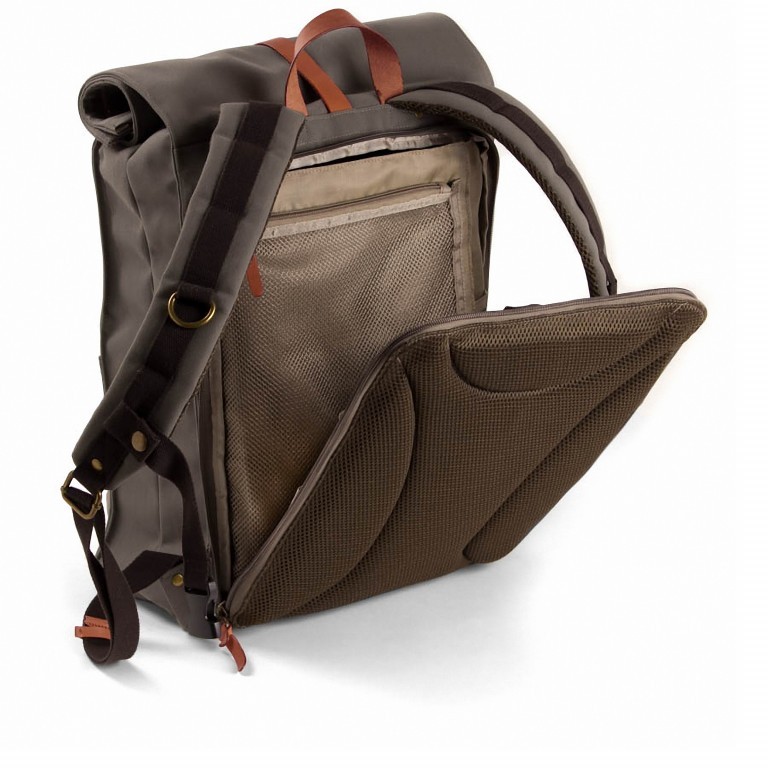 Rucksack Berlin Series Alex 24h Moss Grey Brown, Farbe: grau, Marke: Property of ..., EAN: 8719322703439, Abmessungen in cm: 33x42x12, Bild 5 von 5