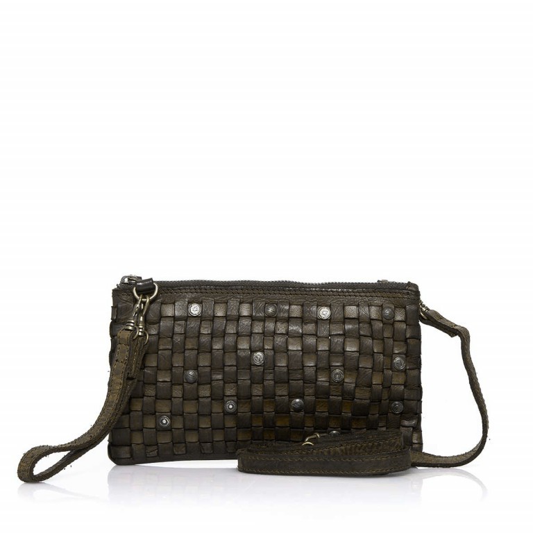 Umhängetasche / Clutch Soft-Weaving Lillen B3.4795 Olive Green, Farbe: grün/oliv, Marke: Harbour 2nd, EAN: 4046478035256, Abmessungen in cm: 23x13x2, Bild 1 von 6