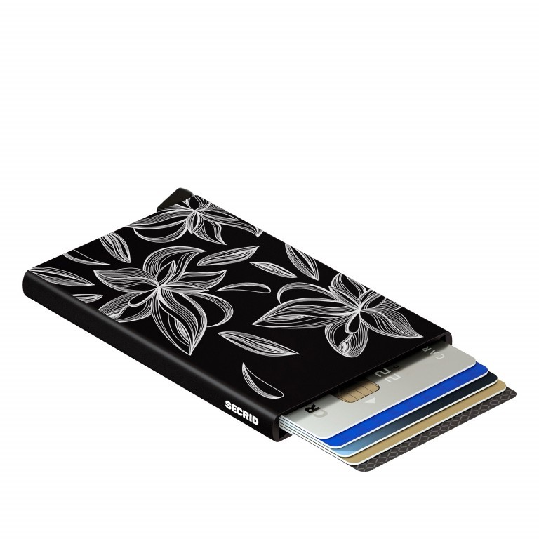 Kartenetui Cardprotector Laser Magnolia Black, Farbe: schwarz, Marke: Secrid, EAN: 8718215286523, Abmessungen in cm: 6.3x10.2x0.8, Bild 4 von 4