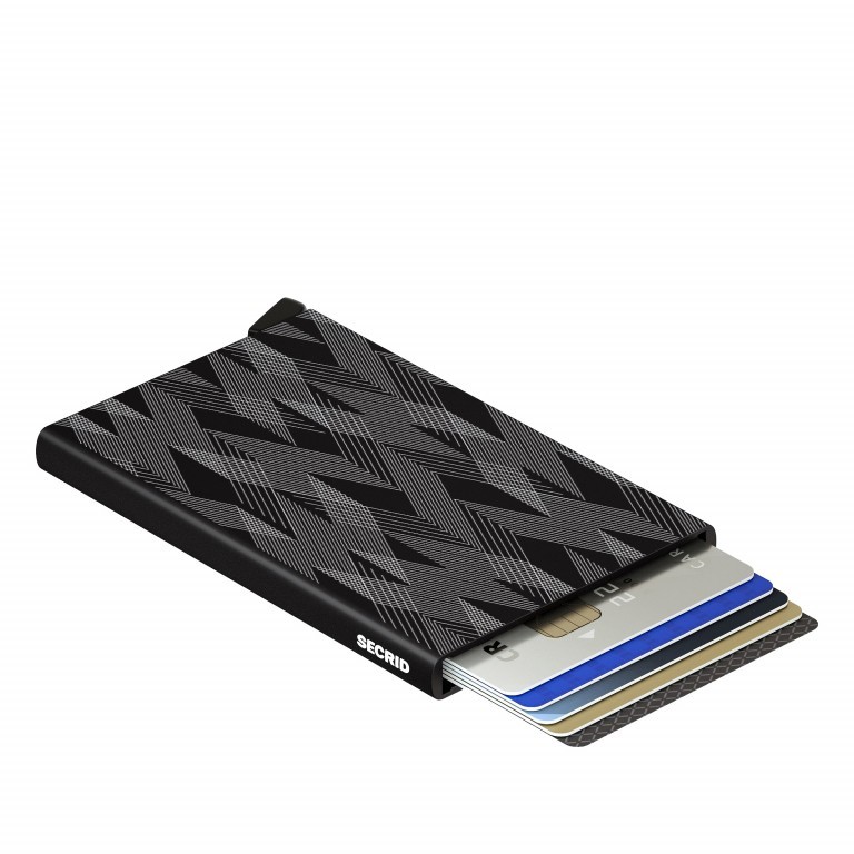 Kartenetui Cardprotector Laser Zigzag Black, Farbe: anthrazit, Marke: Secrid, EAN: 8718215286554, Abmessungen in cm: 6.3x10.2x0.8, Bild 4 von 4