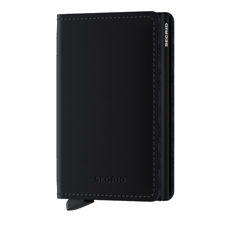 Geldbörse Slimwallet Matte Black, Farbe: schwarz, Marke: Secrid, EAN: 8718215286424, Abmessungen in cm: 6.8x10.2x1.6, Bild 1 von 4