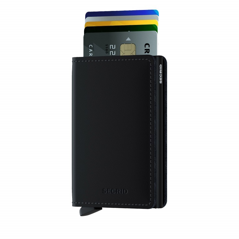 Geldbörse Slimwallet Matte Black, Farbe: schwarz, Marke: Secrid, EAN: 8718215286424, Abmessungen in cm: 6.8x10.2x1.6, Bild 4 von 4