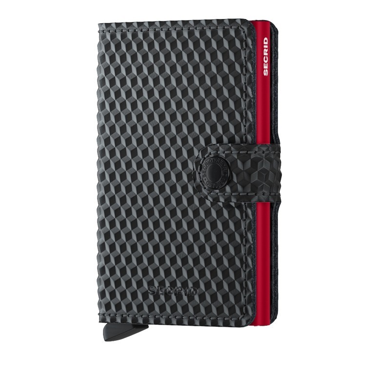 Geldbörse Miniwallet Cubic Black Red, Farbe: schwarz, Marke: Secrid, EAN: 8718215289753, Abmessungen in cm: 6.8x10.2x2.1, Bild 1 von 5