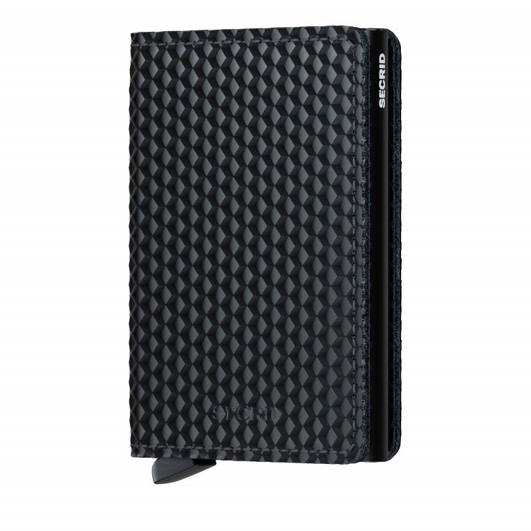 Geldbörse Slimwallet Cubic Black, Farbe: schwarz, Marke: Secrid, EAN: 8718215286417, Abmessungen in cm: 6.8x10.2x1.6, Bild 1 von 4