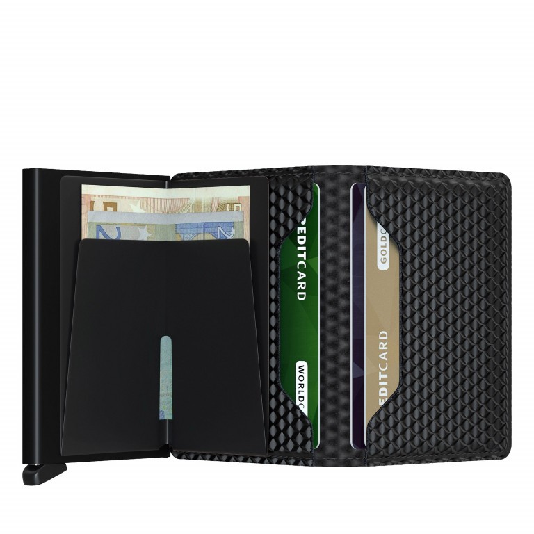 Geldbörse Slimwallet Cubic Black, Farbe: schwarz, Marke: Secrid, EAN: 8718215286417, Abmessungen in cm: 6.8x10.2x1.6, Bild 3 von 4