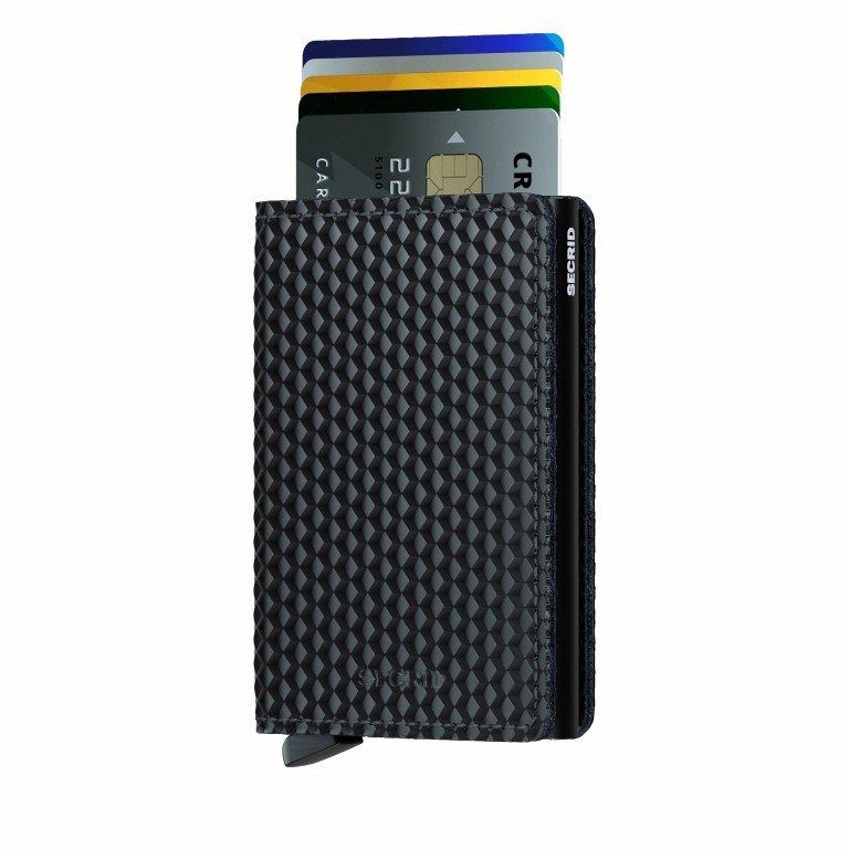 Geldbörse Slimwallet Cubic Black, Farbe: schwarz, Marke: Secrid, EAN: 8718215286417, Abmessungen in cm: 6.8x10.2x1.6, Bild 4 von 4